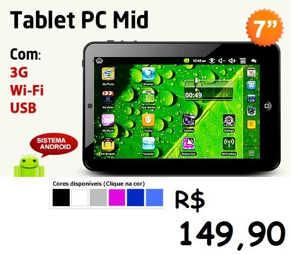 Tablet PC Mid Tela 7